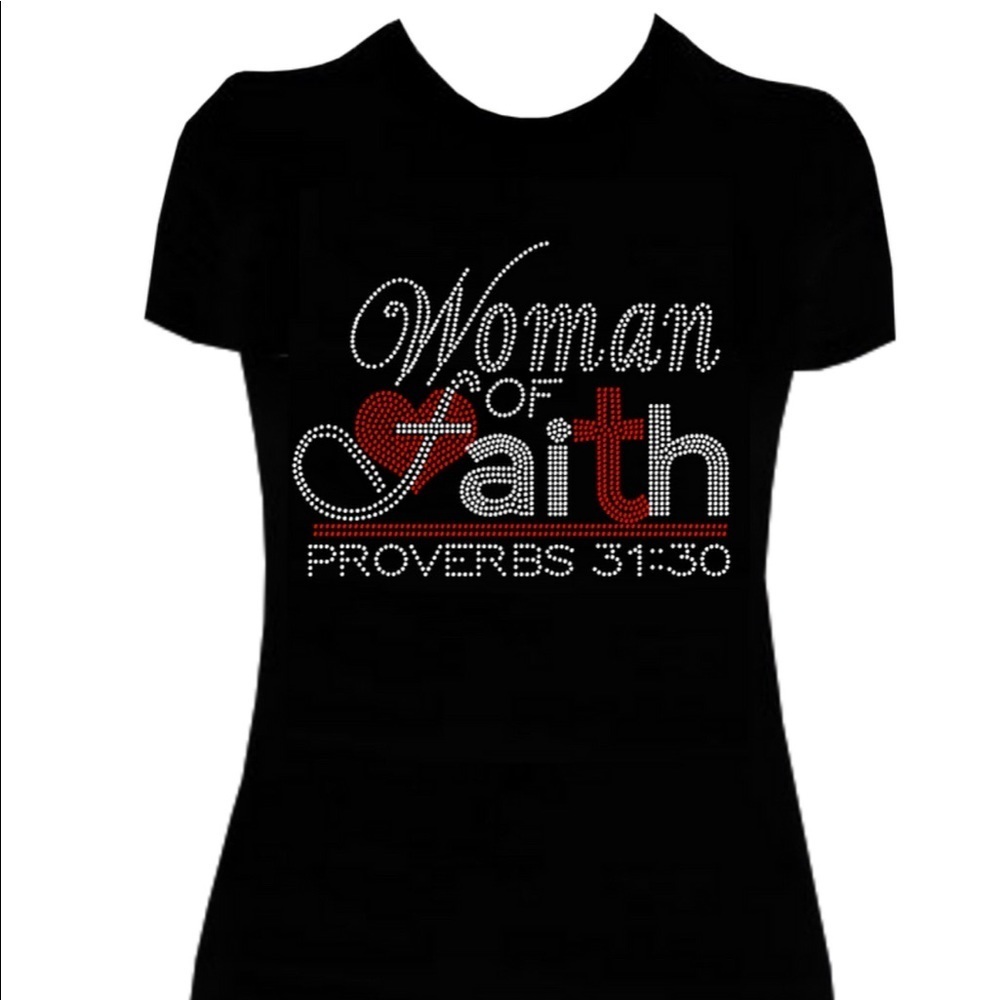 Woman of Faith Bling Tee